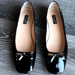 Kate Spade - Black Patent Flats - Size 7.5 - EUC